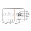 Kép 3/17 - 95-240V intelligens programozható termosztát 5+1+1 hat periódusos hangos APP vezérlés háttérvilágítású LCD kazán fűtési hőmérséklet szabályozó időjárás páratartalom szélsebesség kijelzővel - WiFi