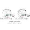 Kép 2/13 - 95-240V programozható termosztát 5+1+1 hat periódusos érintőképernyős LCD - Fekete Wifi nélkül