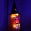 Kép 7/9 - Halloween varázsló sapka színes LED-fénnyel Party bár kültéri kerti dekorációhoz - Narancs