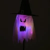 Kép 2/9 - Halloween varázsló sapka színes LED-fénnyel Party bár kültéri kerti dekorációhoz - Pink