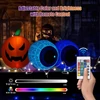 Kép 2/10 - Halloween dekoráció 23 hüvelykes felfújható szemgolyó LED lámpa távirányítóval 16 RGB szín 4 fénymód 10 fényerő