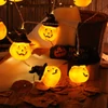 Kép 3/11 - Halloween tök alakú 10 LED-es tündérfény függőlámpa elemmel