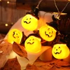 Kép 8/11 - Halloween tök alakú 10 LED-es tündérfény függőlámpa elemmel