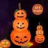 Kép 7/8 - Halloween LED-es felfújható sütőtök fix karókkal, szabadtéri kerti udvari parti dekorációhoz