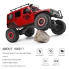 Kép 15/20 - WLtoys 104311 RC terepjáró lánctalpas autó 2.4G 1/10 4WD Jeep SUV