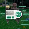 Kép 12/15 - Digitális intelligens programozott öntözési időzítő 2 tömlőcsatlakozós öntözésvezérlővel gyepszőnyeghez, udvari üvegházhoz - Zöld