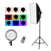 Kép 1/9 - Andoer Studio Photography 2.4G RGB LED háttérfény készlet