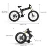 Kép 4/20 - BEZIOR-X PLUS 1500W összecsukható elektromos kerékpár - Fekete-kék