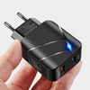 Kép 2/11 - TE-Q820 Quick Charge 3.0+2.1A USB fali töltő 28W kétportos gyorstöltő adapter többszörös védelem - Fekete