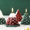 Kép 8/10 - Torony alakú karácsonyfa füstmentes illatos gyertya karácsonyra, díszajándék - Piros-fehér