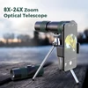 Kép 8/12 - APEXEL monokuláris teleszkóp 8X-24X zoom BAK4 Prism FMC objektív okostelefon tartóval, állvány tárolótáskával