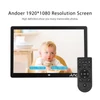 Kép 6/14 - Andoer 17 hüvelykes LED digitális képkeret 1080P felbontású MP3 MP4 videolejátszó óra/naptár távirányítóval