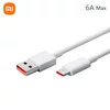 Kép 6/6 - Xiaomi USB Type C töltő- és adatkábel 6A szupergyors, tartós TPE USB-A USB-C, Xiaomi/Samsung/Huawei kompatibilis (1m) - Fehér