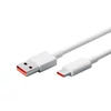 Kép 1/6 - Xiaomi USB Type C töltő- és adatkábel 6A szupergyors, tartós TPE USB-A USB-C, Xiaomi/Samsung/Huawei kompatibilis (1m) - Fehér