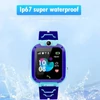 Kép 3/12 - Q12 Kids Smart Watch IP67 Vízálló SIM-kártya hívás Gyermek telefonóra - Kék