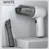 Kép 4/11 - Hordozható kézi porszívó 100 W 9000 Pa erős motorral, vezetéknélküli tisztító készlettel autóhoz/otthoni/irodai használatra - Fehér	