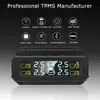 Kép 3/11 - Gumiabroncsnyomás-figyelő rendszer, vezetéknélküli napenergia TPMS 5 riasztási móddal, automatikus háttérvilágítású LCD kijelző, 4 érzékelő 0-81 PSI