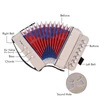 Kép 8/10 - Mini 10 gombos gyerekharmonika 14 hangos basszus akkordokat tisztító kendővel Oktató hangszer gyerekeknek