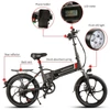 Kép 6/20 - Samebike 20LVXD30 elektromos kerékpár 48V 350W 10.4AH akkumulátor Max sebesség 35km/h - Fekete