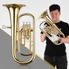 Kép 7/8 - Muslady Brass B Lapos Bariton Bb Fúvós Arany Lakk Felület