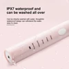 Kép 7/20 - SA-86 elektromos USB újratölthető, nagyfrekvenciás, kis zaj, időzített fogkefe állítható 5 mód, vízálló 4 kefefej - Pink