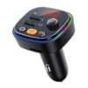 Kép 2/12 - C20 FM adó Kettős USB autós audiolejátszó BT MP3 lejátszó színes fényekkel vezetési kihangosító hívástartozék - Fekete