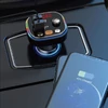 Kép 4/12 - C20 FM adó Kettős USB autós audiolejátszó BT MP3 lejátszó színes fényekkel vezetési kihangosító hívástartozék - Fekete