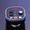 Kép 6/12 - C20 FM adó Kettős USB autós audiolejátszó BT MP3 lejátszó színes fényekkel vezetési kihangosító hívástartozék - Fekete