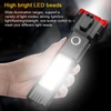 Kép 3/13 - Hordozható LED zseblámpa munkalámpa Power Bank IP44 vízálló oldalsó lámpával - Piros