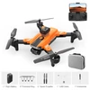 Kép 2/6 - S8 5G WIFI FPV távirányítós drón kettős kamera 4K optikai áramlási pozicionáló akadályelkerülő tárolótáskával - Narancs, 2 akkumulátorral