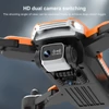 Kép 4/6 - S8 5G WIFI FPV távirányítós drón kettős kamera 4K optikai áramlási pozicionáló akadályelkerülő tárolótáskával - Narancs, 2 akkumulátorral
