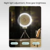 Kép 6/12 - Újratölthető akkumulátoros kemping ventilátor és hordozható USB LED lámpa akasztható vagy asztali használatra, 2400mah - Hurrikán bézs