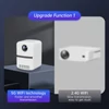 Kép 7/17 - T6 hordozható LCD LED projektor házimozi vezeték nélküli tükrözés 130 ANSI lumen 3000:1 kontrasztarány távirányítóval, automatikus fókusz