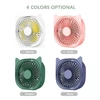 Kép 3/6 - Hordozható asztali mini ventilátor USB 360°-ban forgatható, állítható sebességgel, alacsony dB - Pink