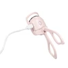 Kép 2/12 - USB újratölthető elektromos fűtött szempilla göndörítő 2 állítható hőmérsékletű szempillaspirál kefével - Pink