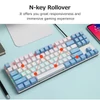 Kép 11/11 - iBlancod K87 87 Gombos Vezetékes Mechanikus Gamer Billentyűzet - Fehér + Kék