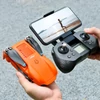 Kép 2/10 - F12 GPS 4K kamera távirányítós drón optikai áramlással vizuális pozicionáló kézmozdulatokkal fényképezés tárolótáskával - Narancs, 1 akkumulátor