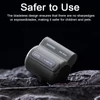 Kép 7/13 - USB újratölthető hordozható derékra akasztott ventilátor némítás lapát nélkül - Fehér