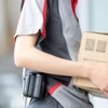 Kép 10/13 - USB újratölthető hordozható derékra akasztott ventilátor némítás lapát nélkül - Fehér