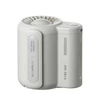Kép 1/13 - USB újratölthető hordozható derékra akasztott ventilátor némítás lapát nélkül - Fehér