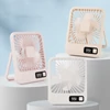 Kép 8/14 - Q3 asztali hordozható 5 szélsebességű, állítható elektromos hűtőventilátor - Fehér