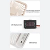 Kép 14/14 - Q3 asztali hordozható 5 szélsebességű, állítható elektromos hűtőventilátor - Fehér
