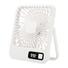 Kép 1/14 - Q3 asztali hordozható 5 szélsebességű, állítható elektromos hűtőventilátor - Fehér