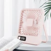 Kép 11/14 - Q3 asztali hordozható 5 szélsebességű, állítható elektromos hűtőventilátor - Pink