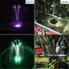Kép 4/10 - 3,5 W LED-es napelemes szökőkút szivattyú színes gradiens fénnyel, 1800 mAh akkumulátorral, 6 fúvókával - Fekete