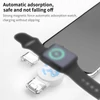Kép 5/8 - W98 hordozható Apple Watch Type-C USB vezeték nélküli töltő iWatch Ultra sorozathoz 8 7 SE 6 5 4 3 2 1 - Fekete