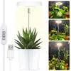 Kép 2/10 - Növénytermesztési fényerősség szabályozó, 2/4/8 órás időzítésű mini körkörös LED-lámpa beltéri növényekhez