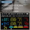 Kép 4/8 - 9 az 1-ben hordozható levegőminőség-mérő PM2.5 PM10 CO CO2 TVOC HCHO AQI hőmérséklet- és páratartalom-mérő - Fekete