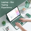 Kép 3/6 - TP-9709 vezeték nélküli BT billentyűzet PU bőr védőtokkal iPad Air 4 /iPad Air5 /iPad Pro (2018)/iPad (2020)/iPad (2021)/iPad (2022) táblagéphez - Sötét zöld