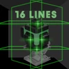 Kép 12/13 - Többfunkciós, 16 soros lézeres szintező 3°-os önszintező gép, újratölthető lítium elemes, körkörös föld- és falmatrica - Zöld